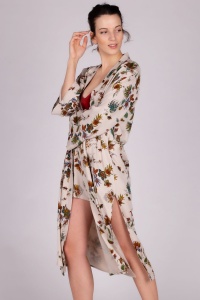 100% VEGAN Earth Flora Long Kimono Wrap